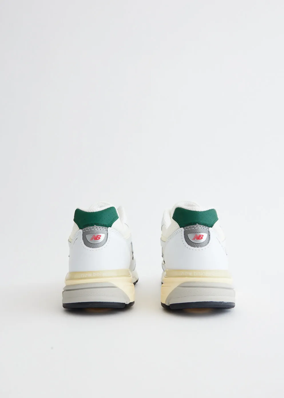 MADE in USA 990v4 'White Green' Sneakers
