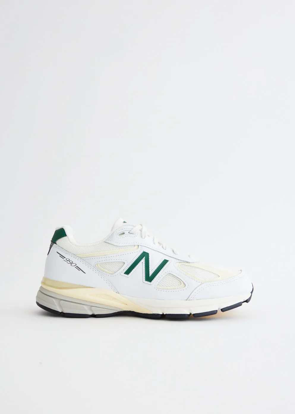 MADE in USA 990v4 'White Green' Sneakers