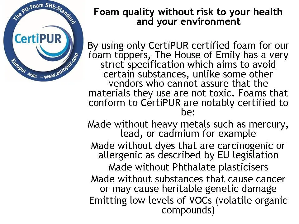 Memory Foam Mattress Topper with Luxury Easy Fit Cover 3 Inch CertiPUR Certified
