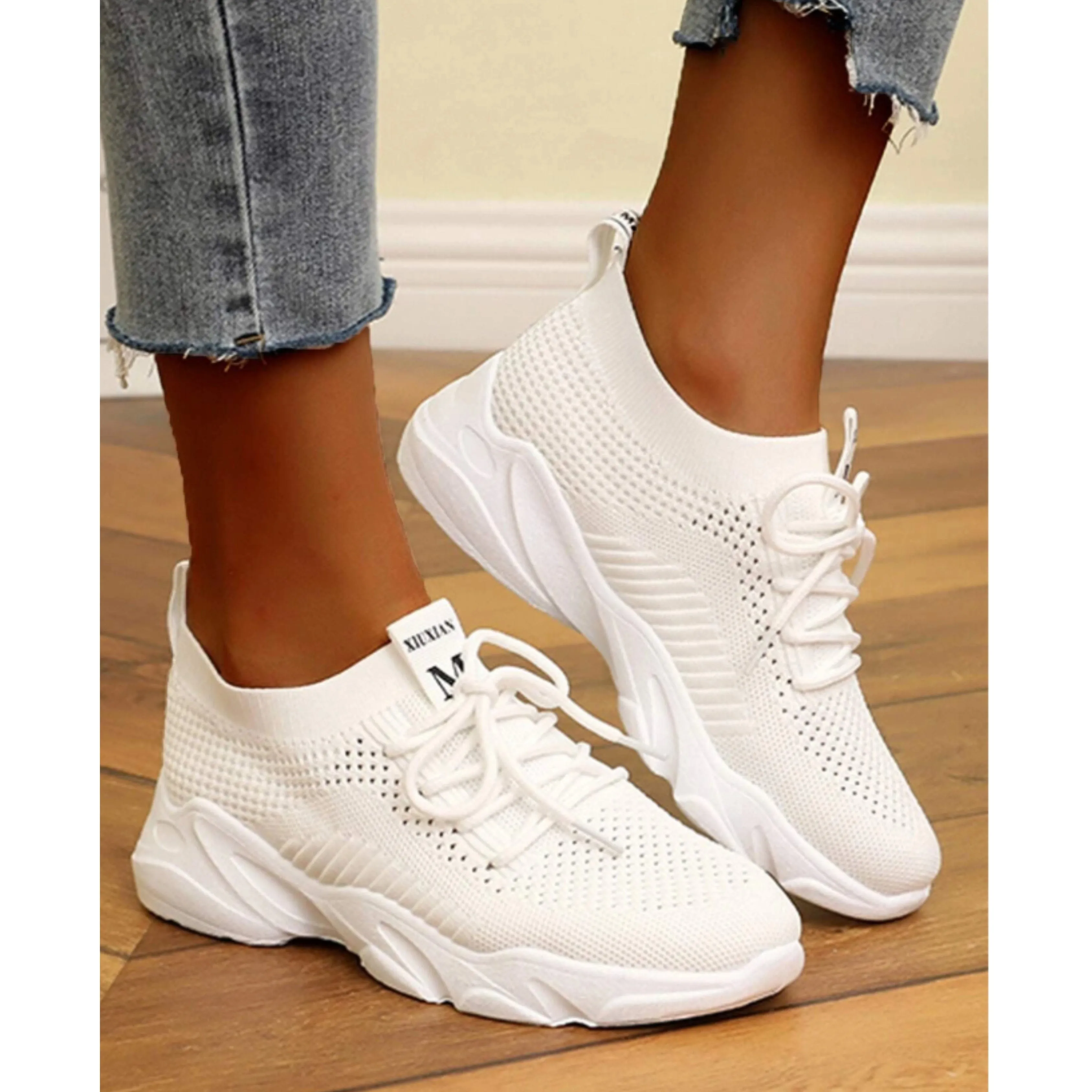 Mesh Lace Up Sneakers