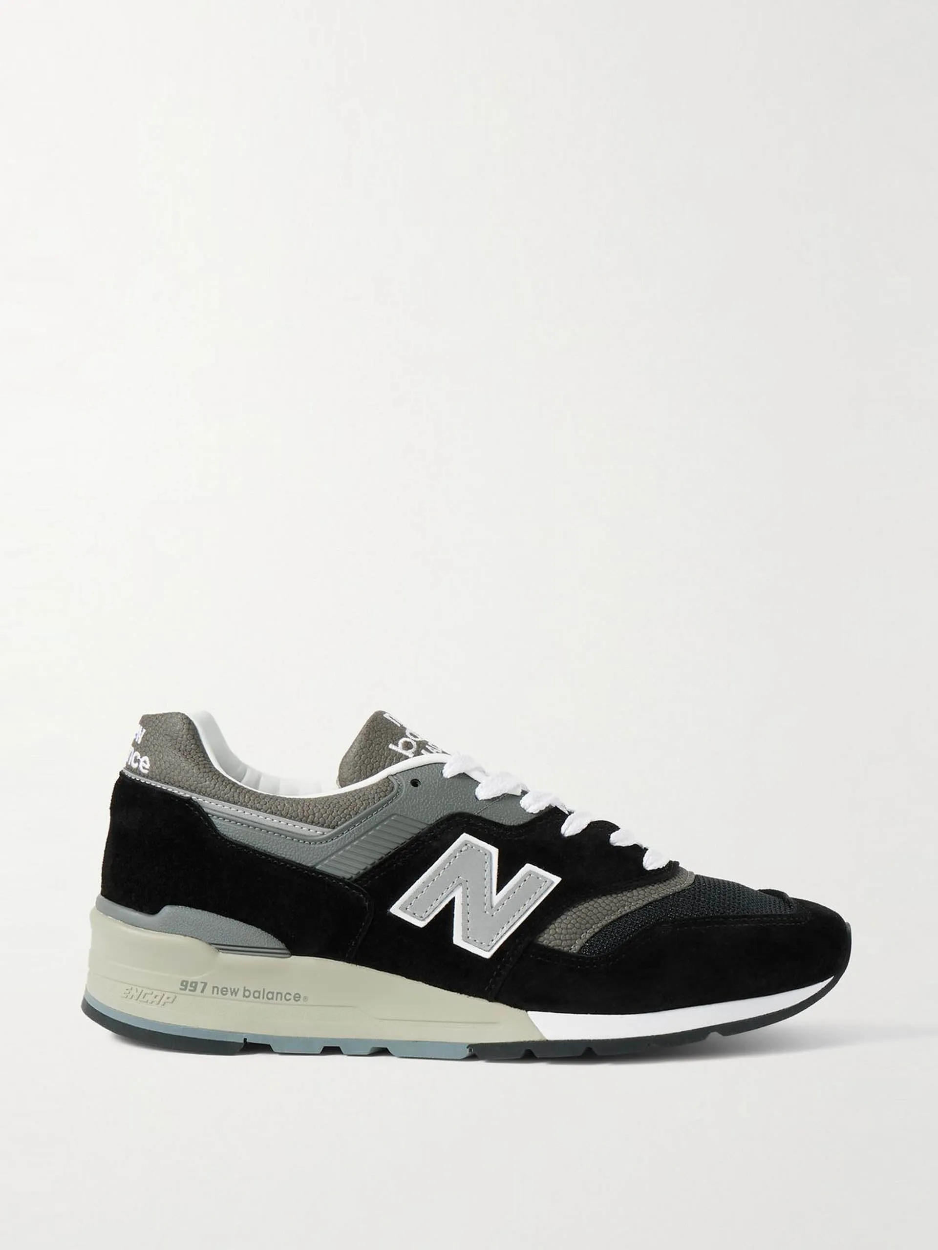 MiUS 997 suede, mesh and leather sneakers