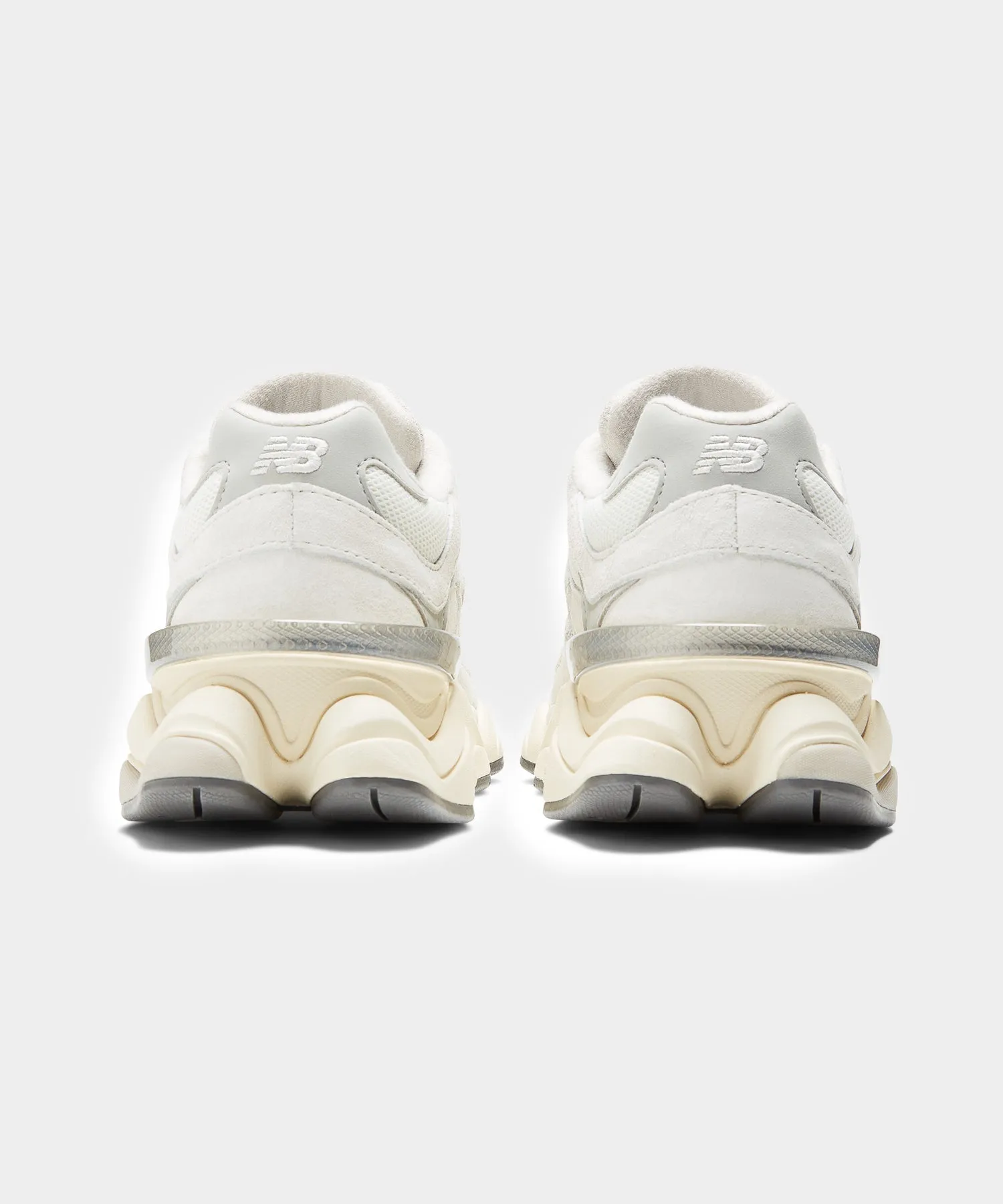 New Balance 9060 in Sea Salt   Concrete and Silver Metallic
