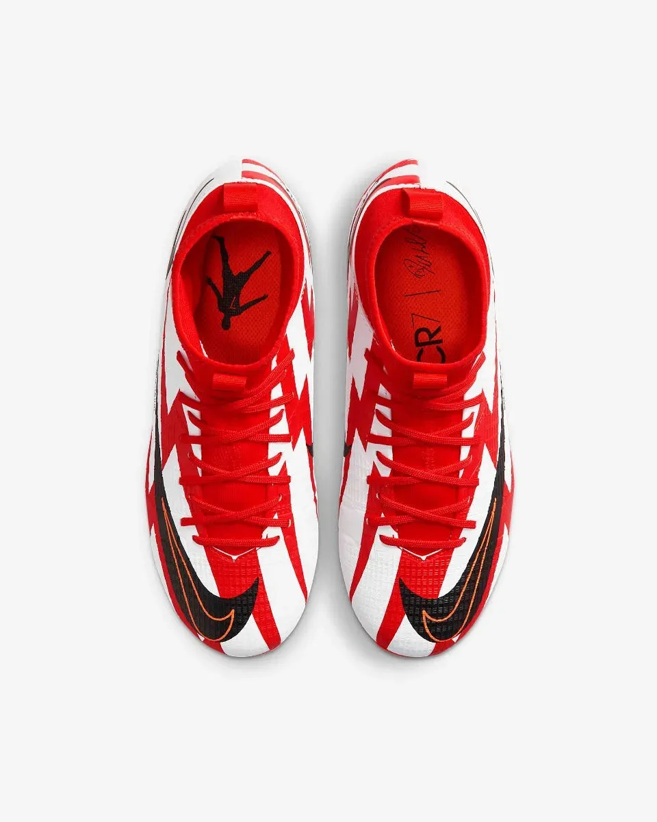 Nike JR Superfly 8 Academy CR7 FG-MG - Red-White
