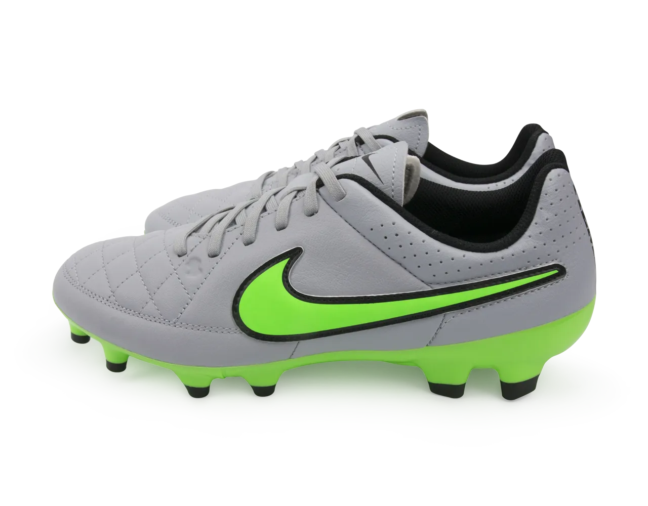 Nike Men's Tiempo Genio FG Wolf Grey/Green Strike/Black