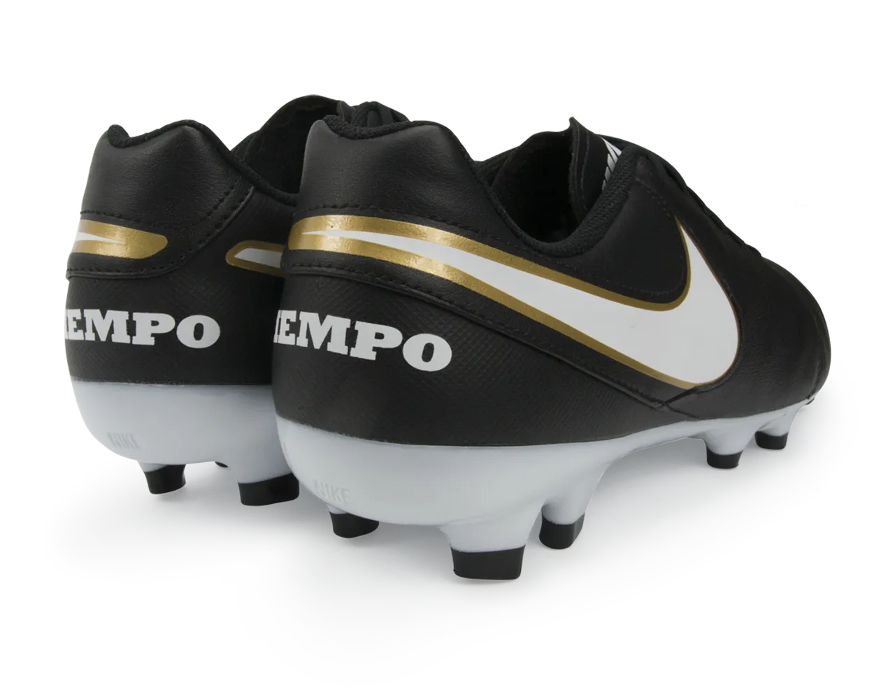 Nike Men's Tiempo Genio II Leather FG Black/White/Metallic Gold