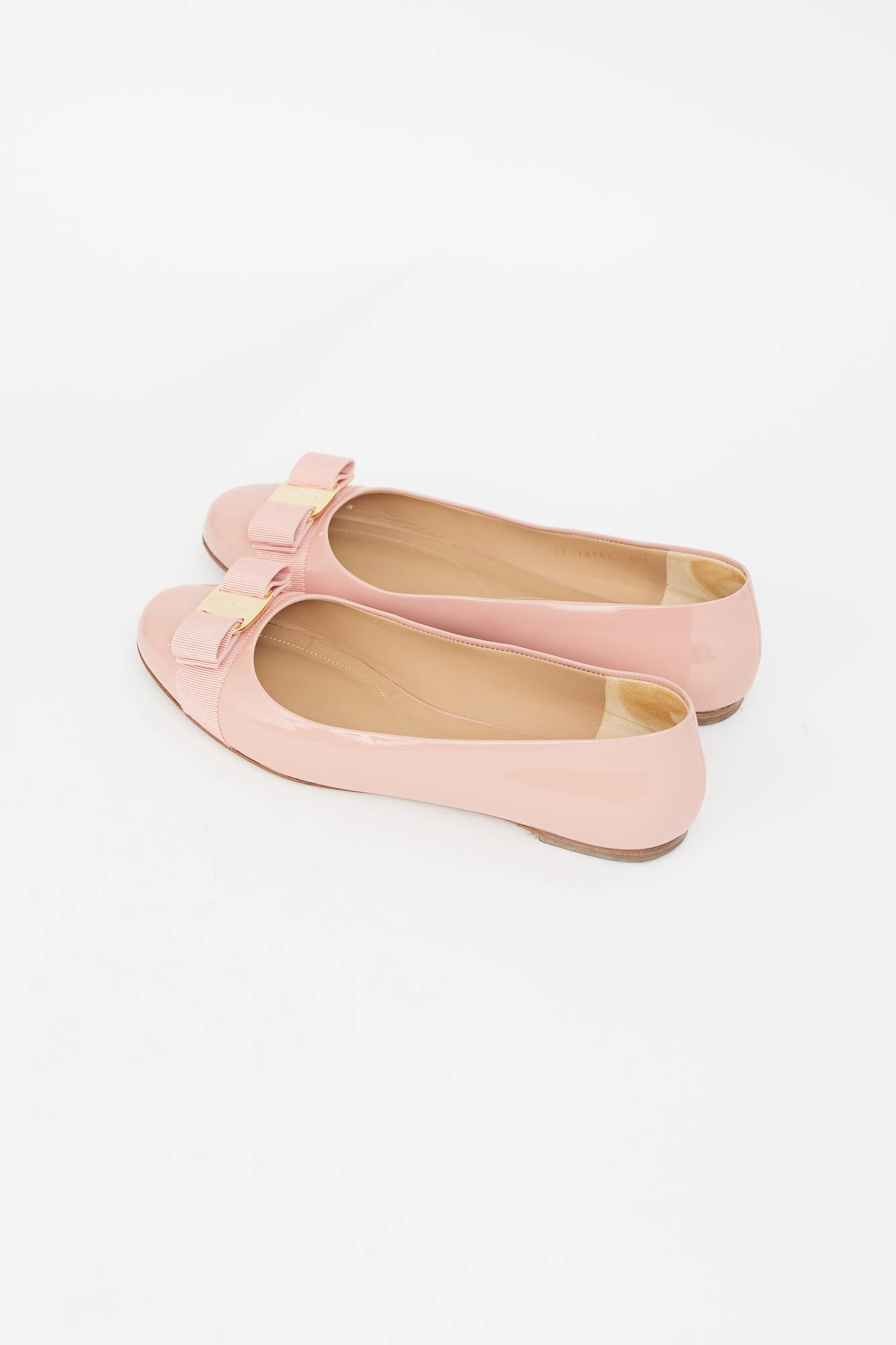 Pink Patent Varina Bow Flat