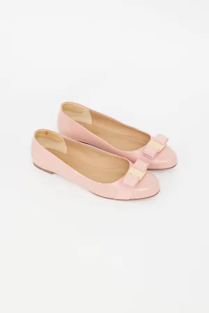 Pink Patent Varina Bow Flat