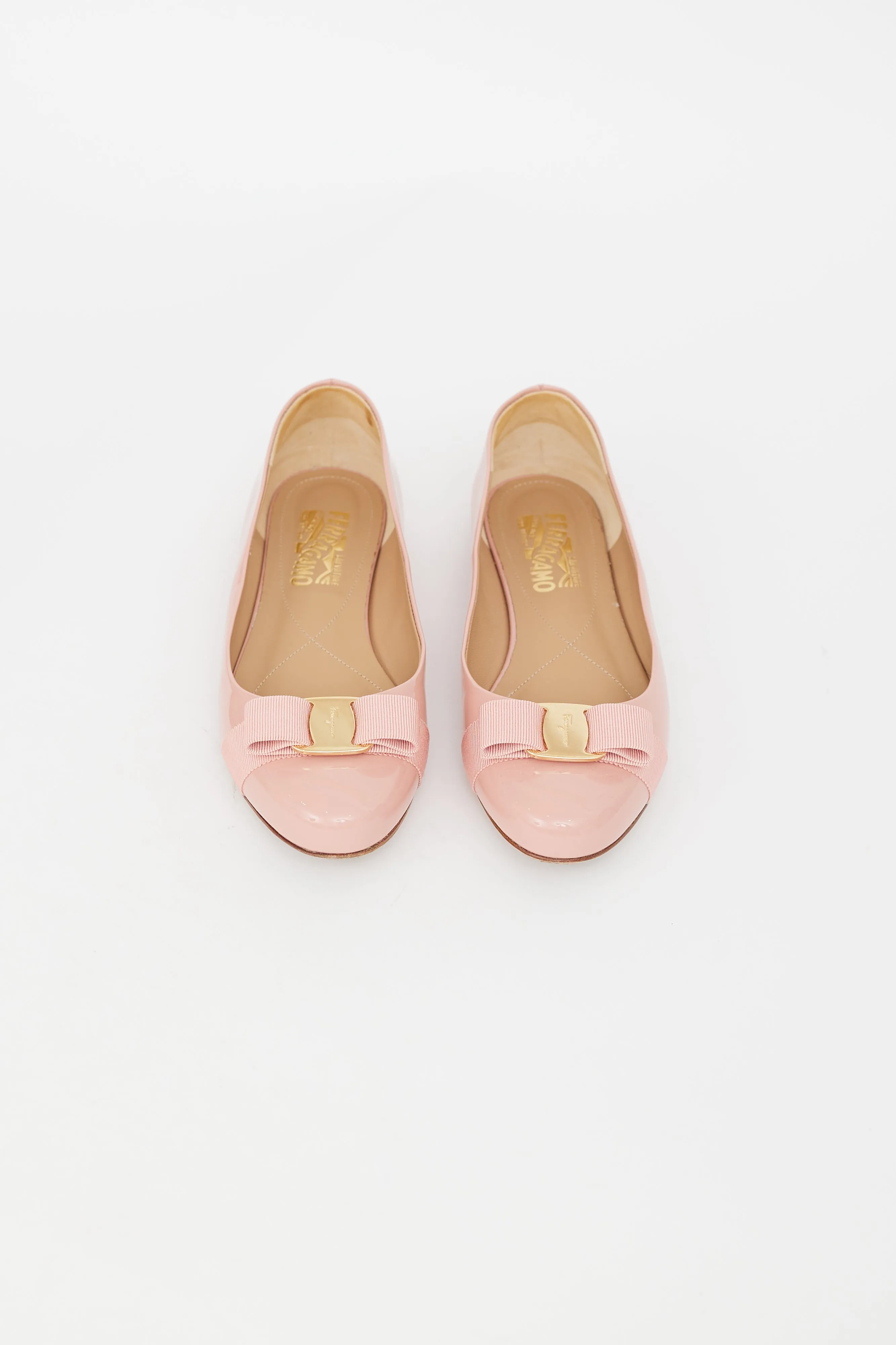 Pink Patent Varina Bow Flat