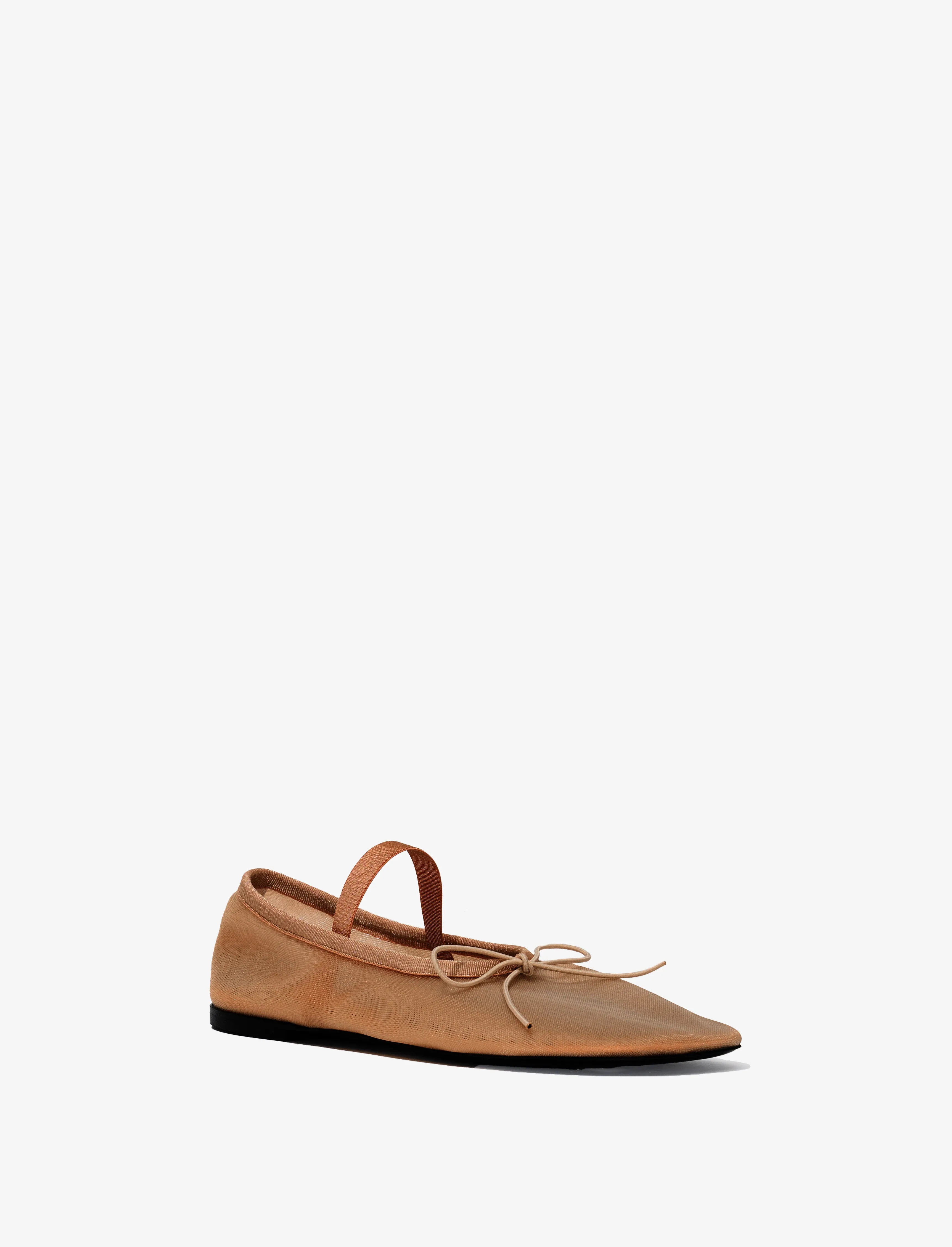 Proenza Schouler Glove Mary Jane Ballet Flats in Mesh - Terracotta