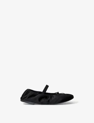Proenza Schouler Glove Mary Jane Ballet Flats in Satin - Black