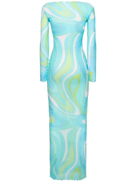 Pucci   Printed mesh long dress 