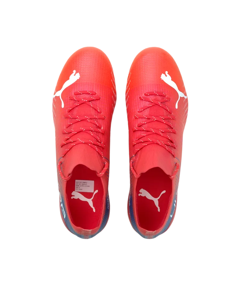 Puma Ultra 2.3 FG/AG Soccer Cleats 106518 01 RED/BLU/WHT