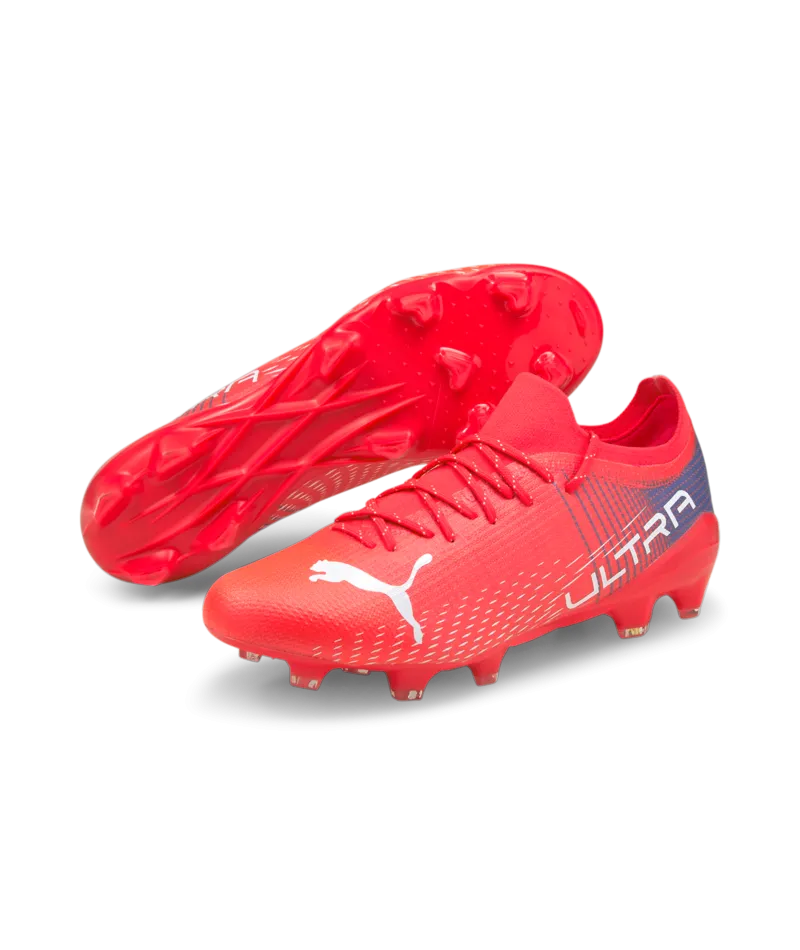 Puma Ultra 2.3 FG/AG Soccer Cleats 106518 01 RED/BLU/WHT