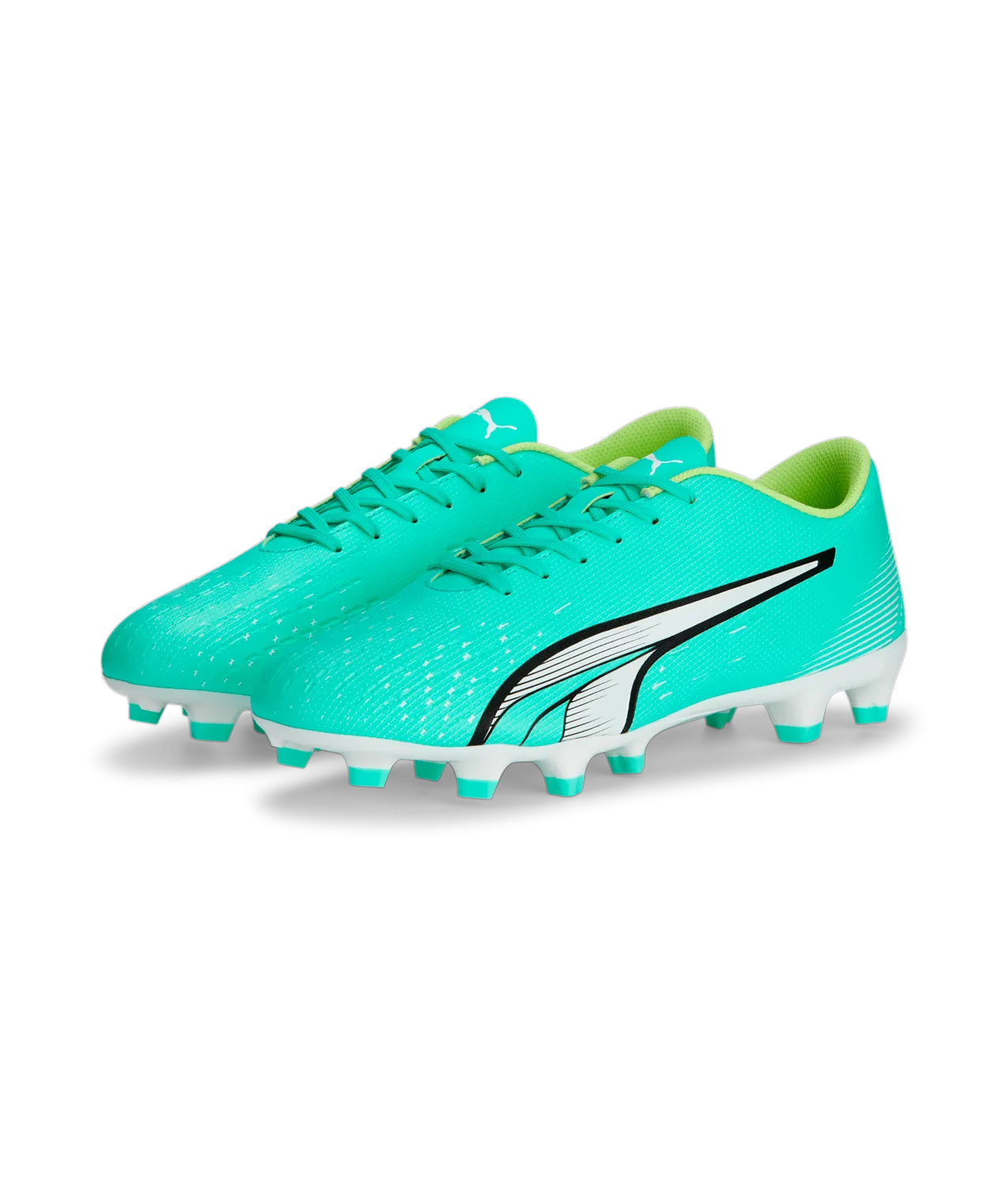 Puma Ultra Play Soccer Cleats 107224 03 ELECTRIC PEPPERMINT-PUMA WHITE-FAST YELLOW
