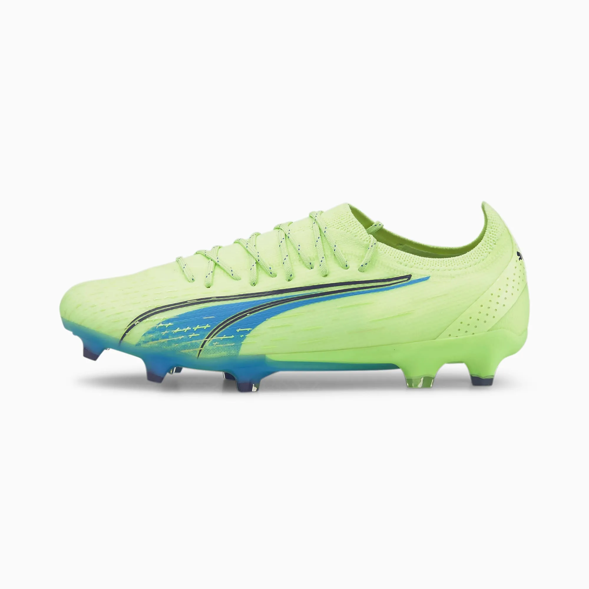 Puma Ultra Ultimate FG/AG Soccer Cleats 106868 01  FIZZY LIGHT-PARISIAN NIGHT-BLUE GLIMMER