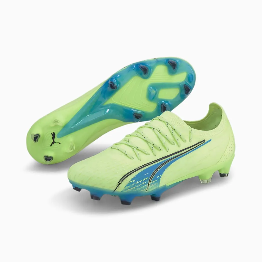 Puma Ultra Ultimate FG/AG Soccer Cleats 106868 01  FIZZY LIGHT-PARISIAN NIGHT-BLUE GLIMMER