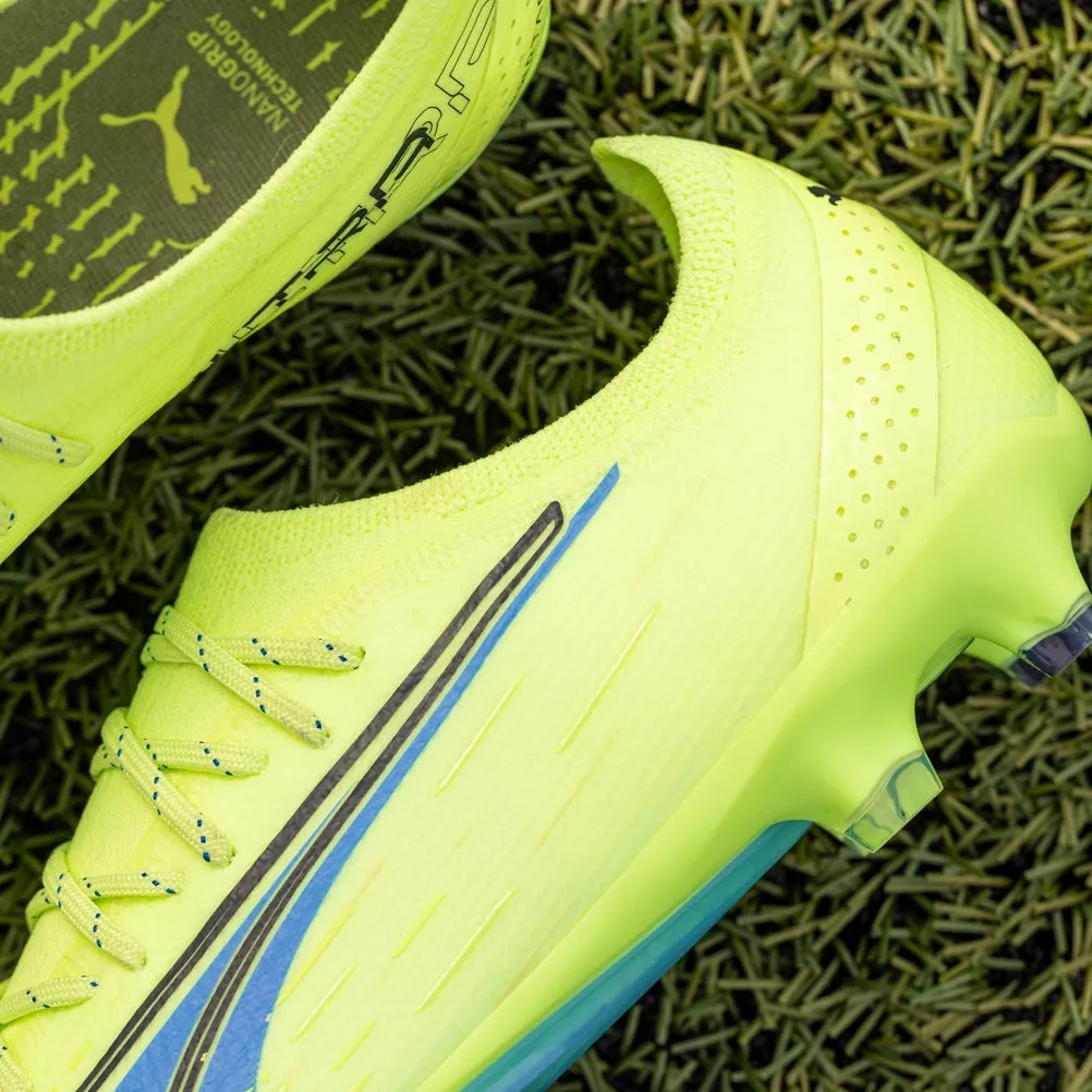 Puma Ultra Ultimate FG/AG Soccer Cleats 106868 01  FIZZY LIGHT-PARISIAN NIGHT-BLUE GLIMMER