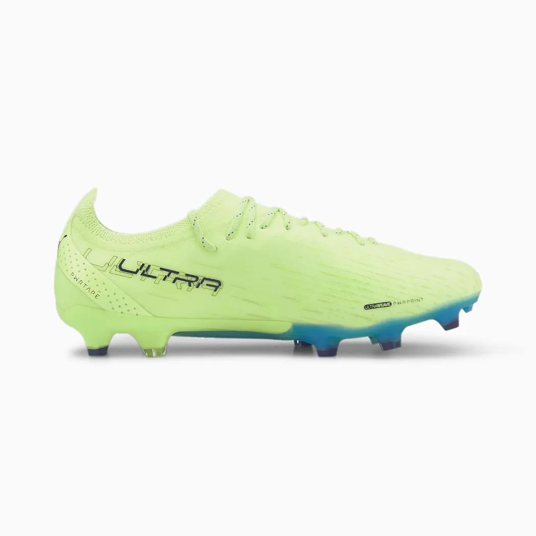 Puma Ultra Ultimate FG/AG Soccer Cleats 106868 01  FIZZY LIGHT-PARISIAN NIGHT-BLUE GLIMMER