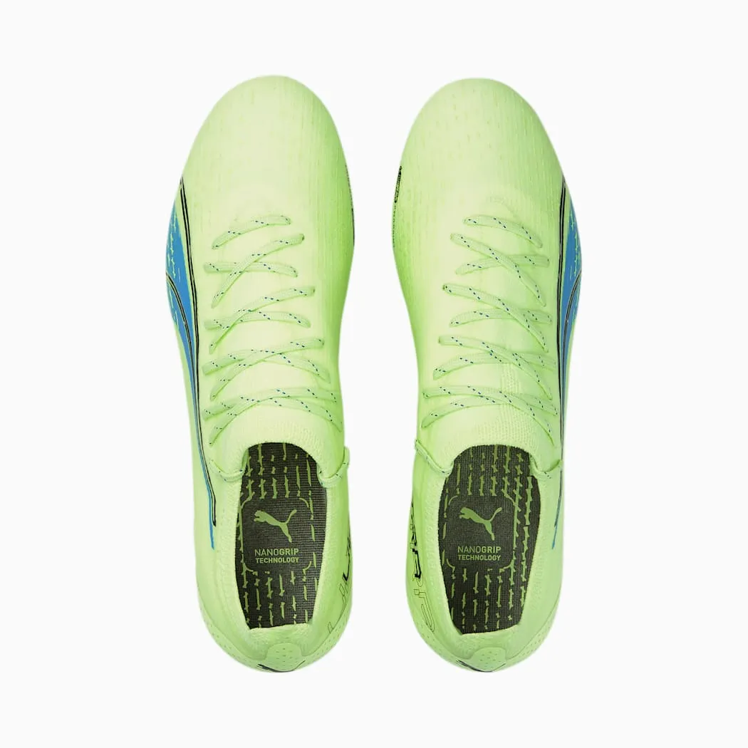 Puma Ultra Ultimate FG/AG Soccer Cleats 106868 01  FIZZY LIGHT-PARISIAN NIGHT-BLUE GLIMMER