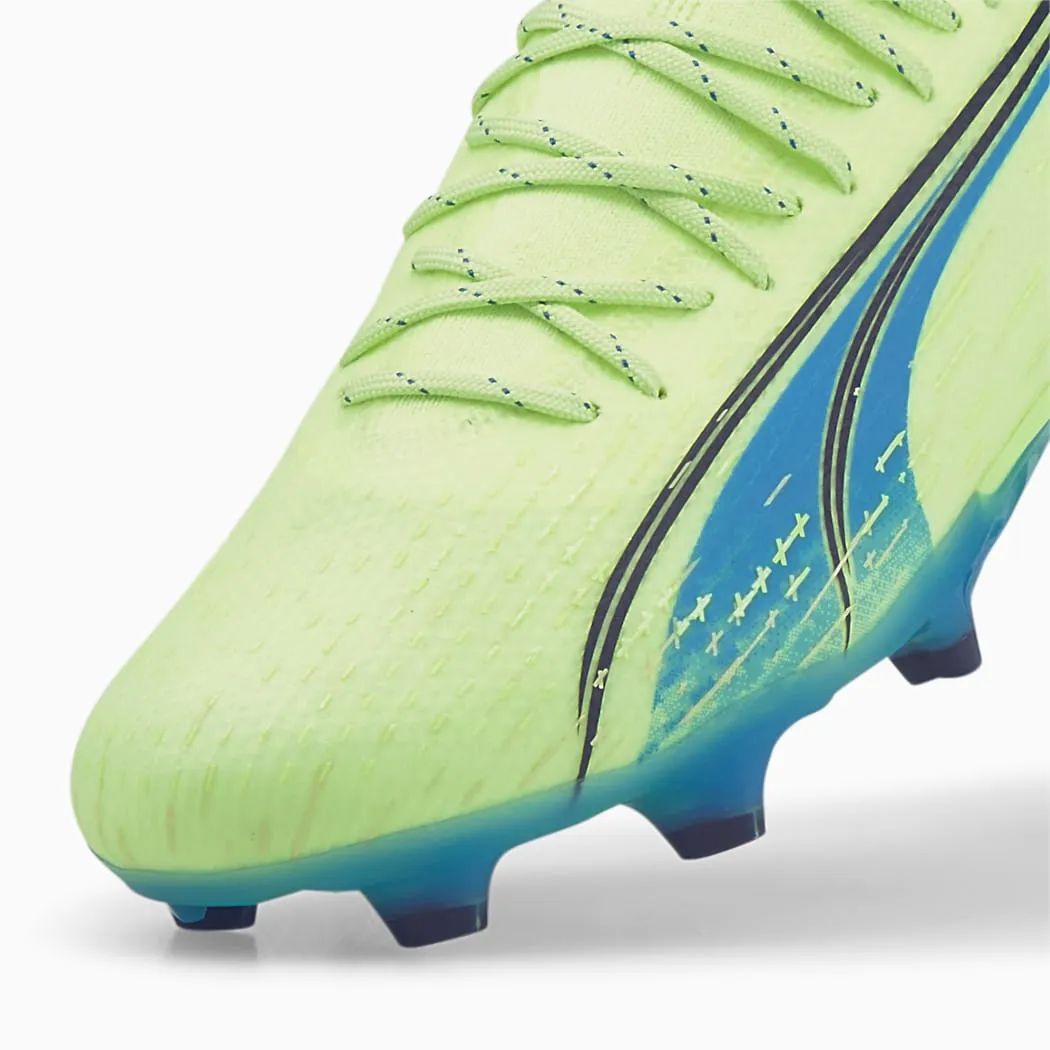 Puma Ultra Ultimate FG/AG Soccer Cleats 106868 01  FIZZY LIGHT-PARISIAN NIGHT-BLUE GLIMMER