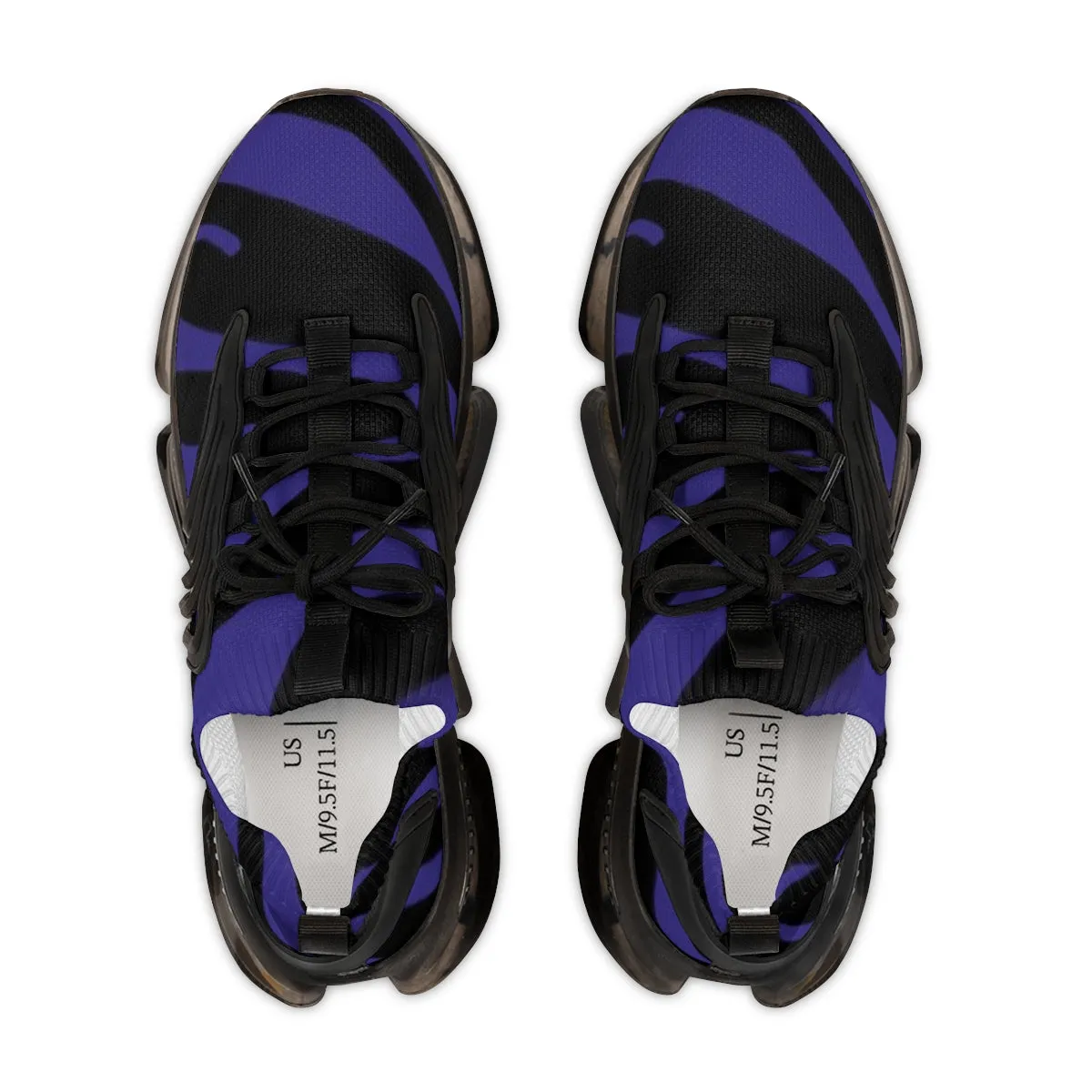 Purple Zebra Print Men's Shoes, Best Zebra Stripes Animal Print Comfy Men's Mesh Sports Sneakers
