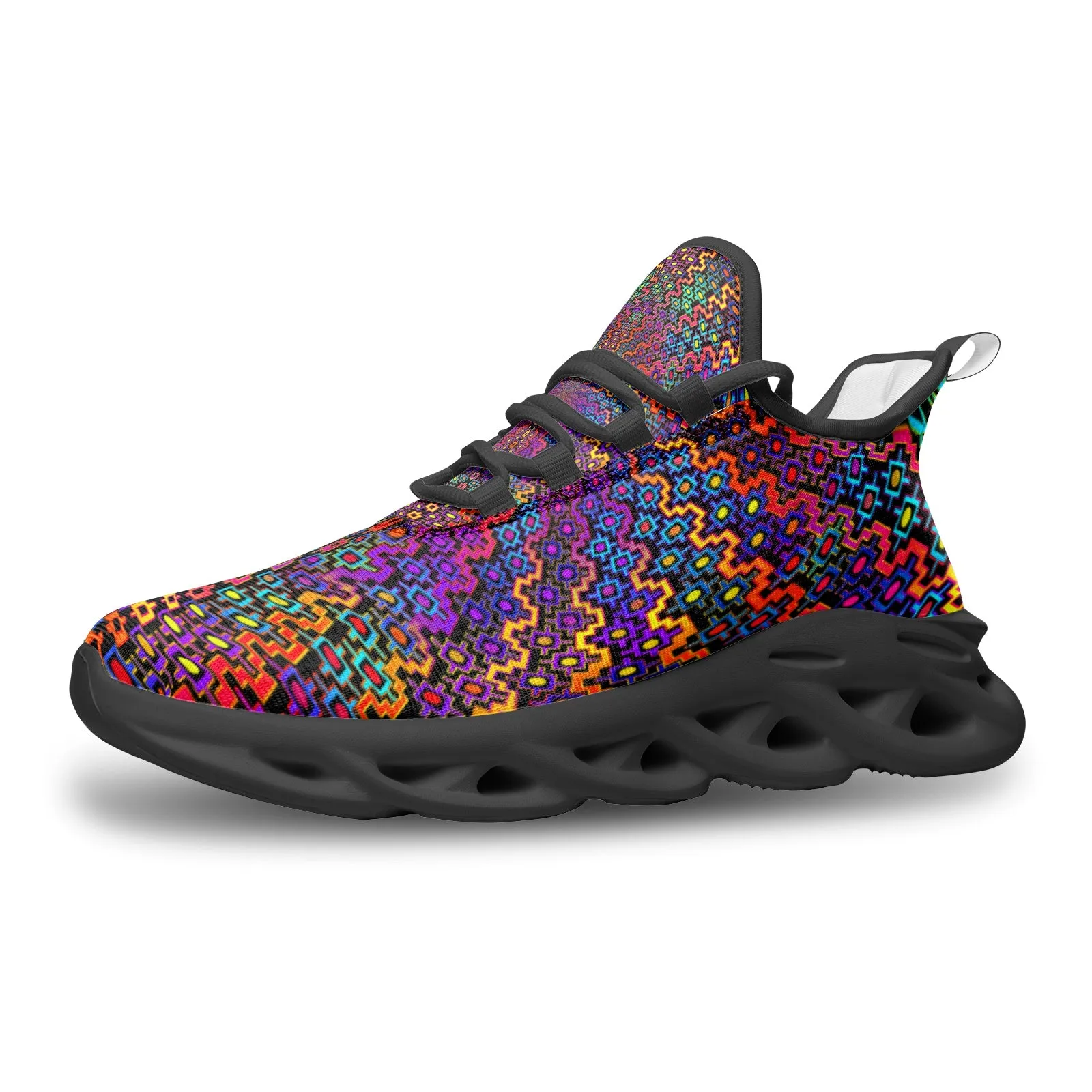 RAINBOW BLAST Unisex Bounce Mesh Knit Sneakers | Hakan Hisim