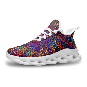 RAINBOW BLAST Unisex Bounce Mesh Knit Sneakers | Hakan Hisim