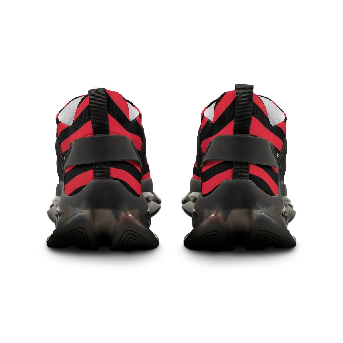 Red Striped Print Men's Shoes, Best Comfy Men's Mesh Sports Sneakers Shoes (US Size: 5-12)
