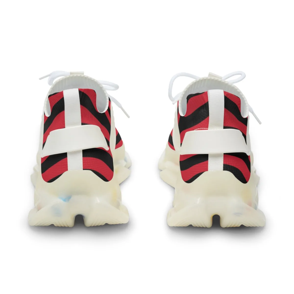 Red Striped Print Men's Shoes, Best Comfy Men's Mesh Sports Sneakers Shoes (US Size: 5-12)