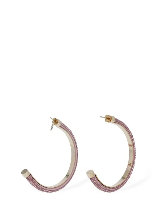 Rosantica   Favilla crystal mesh hoop earrings 