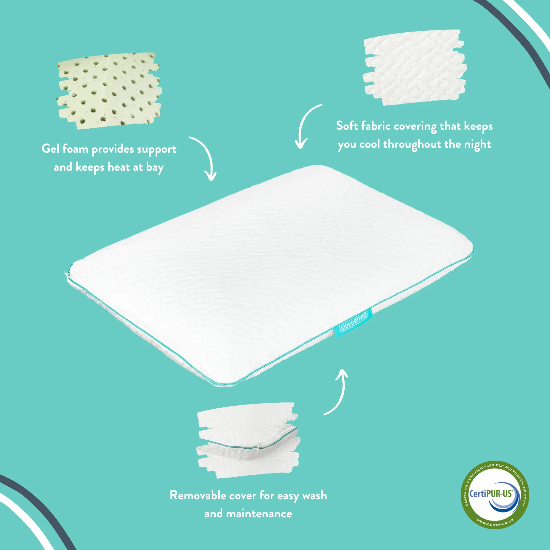 Skyler Cool Gel Memory Foam Pillow