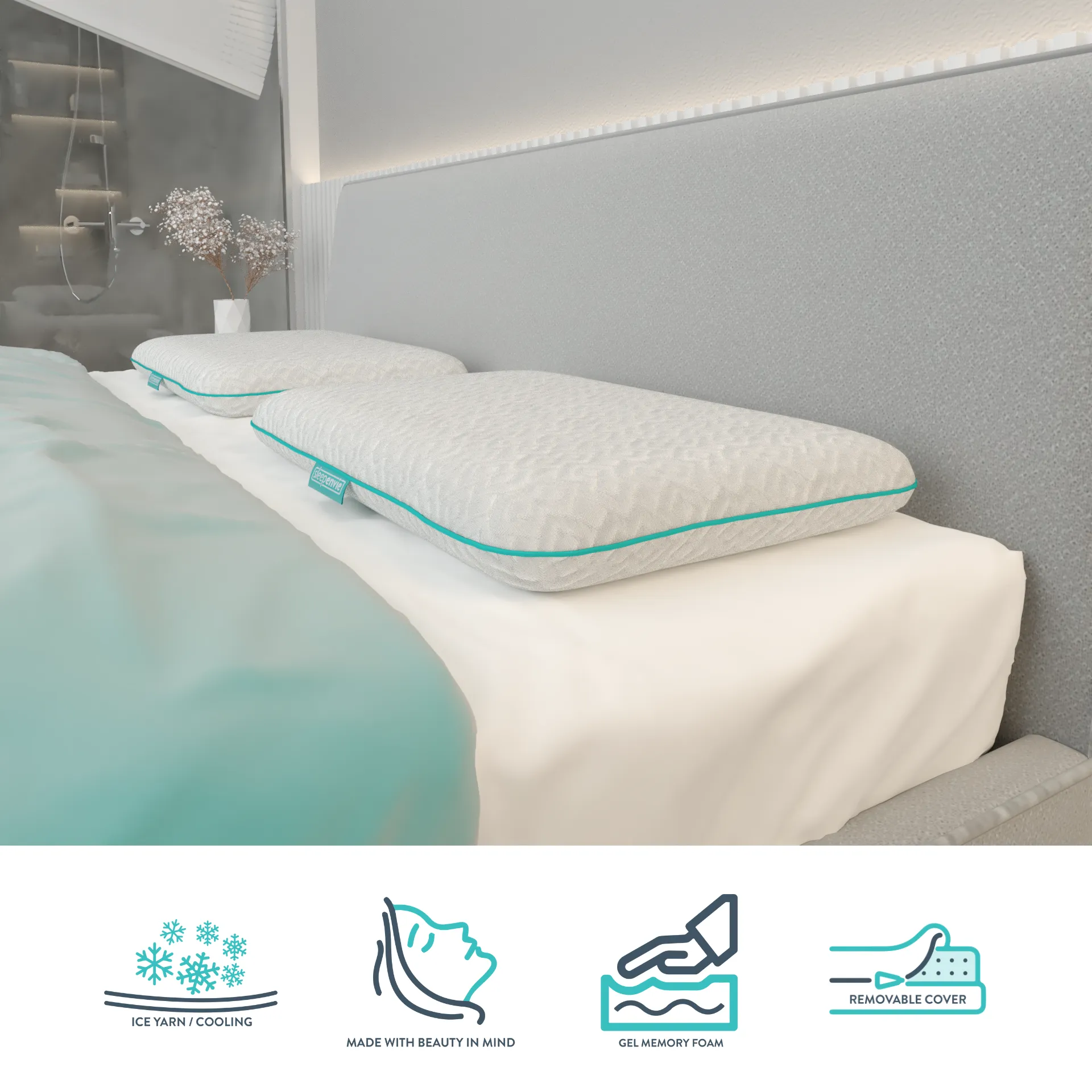Skyler Cool Gel Memory Foam Pillow