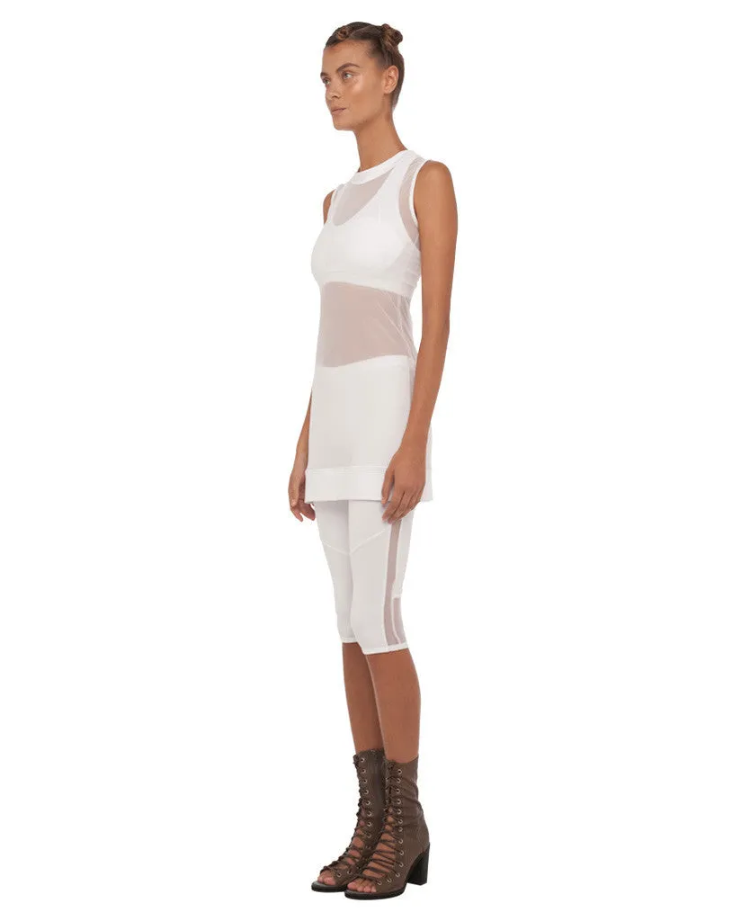 SLEEVELESS CREW NECK DRESS