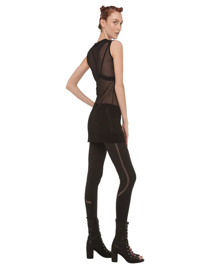 SLEEVELESS CREW NECK DRESS