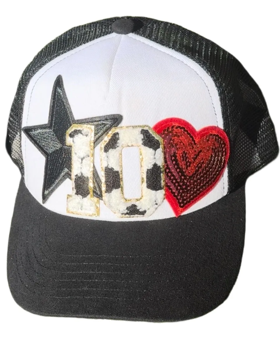 Soccer Number Patch Trucker Hats