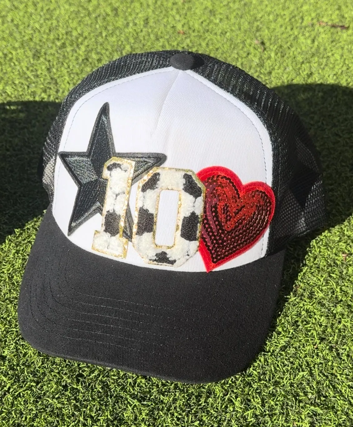 Soccer Number Patch Trucker Hats
