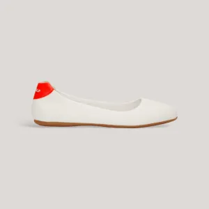 Sonia - Knitted Ballerinas - White | Women's
