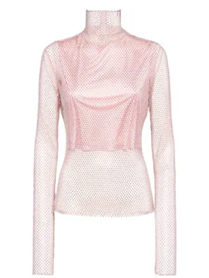 Sportmax   Valdai embellished mesh top 