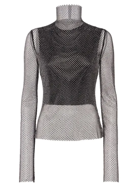 Sportmax   Valdai embellished mesh top 