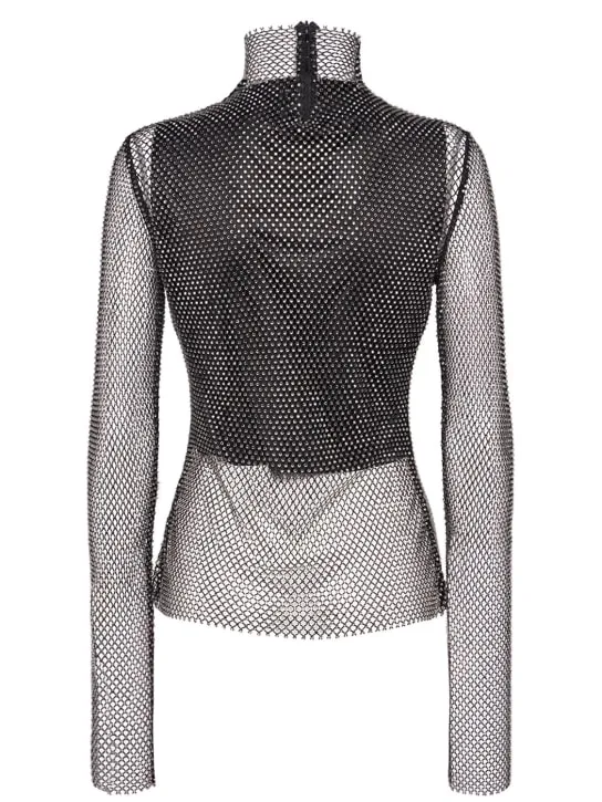 Sportmax   Valdai embellished mesh top 