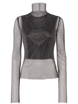 Sportmax   Valdai embellished mesh top 