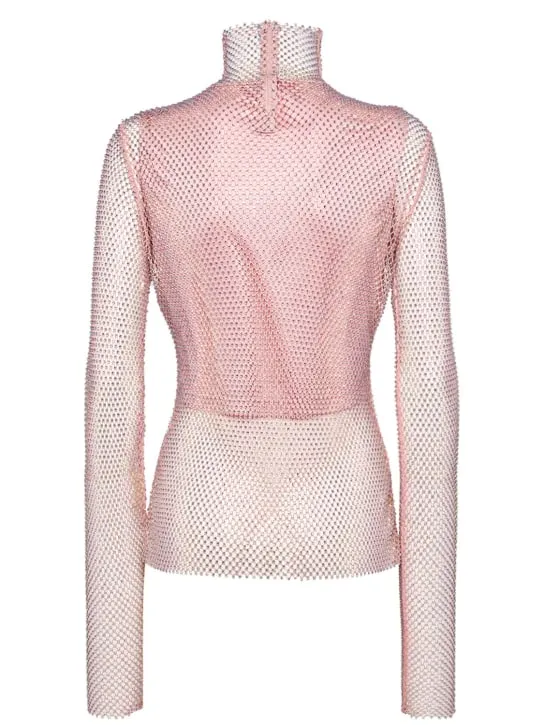 Sportmax   Valdai embellished mesh top 