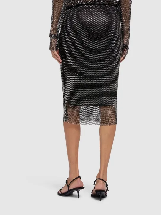 Sportmax   Zinnia embellished mesh midi skirt 
