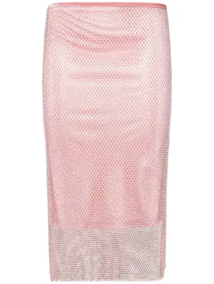 Sportmax   Zinnia embellished mesh midi skirt 
