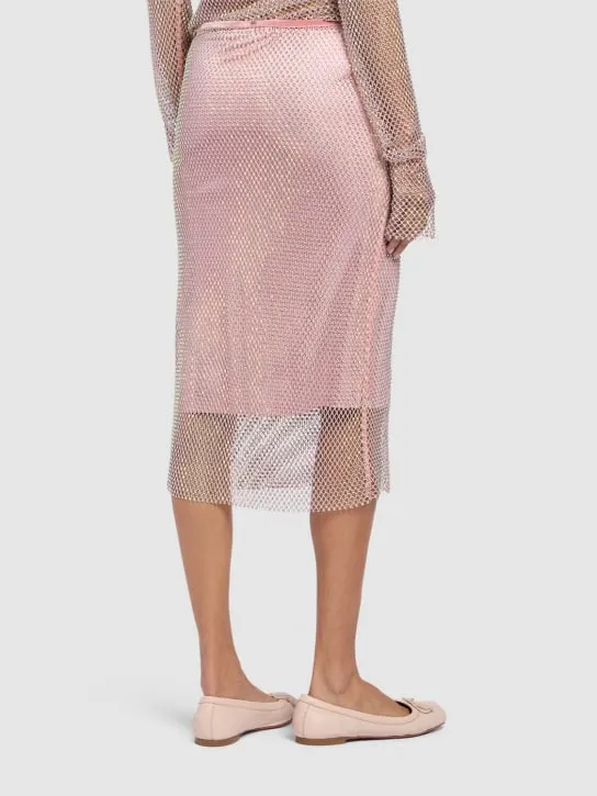 Sportmax   Zinnia embellished mesh midi skirt 