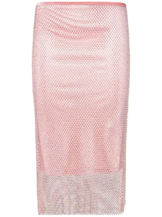 Sportmax   Zinnia embellished mesh midi skirt 
