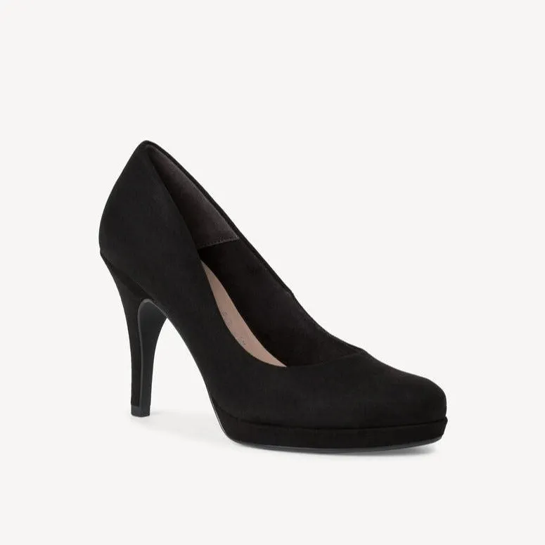 Tamaris 22447-28 Black Round Toe Court Shoes