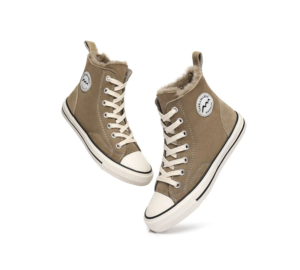 TARRAMARRA® Women Sheepskin Wool High Top Sneakers Viola