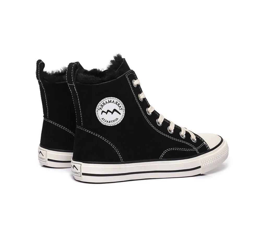 TARRAMARRA® Women Sheepskin Wool High Top Sneakers Viola