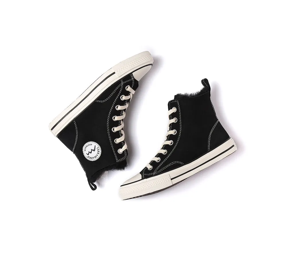 TARRAMARRA® Women Sheepskin Wool High Top Sneakers Viola